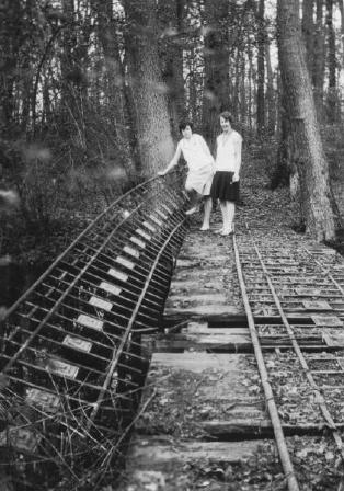 Die alte Brcke zur Toteninsel 1929