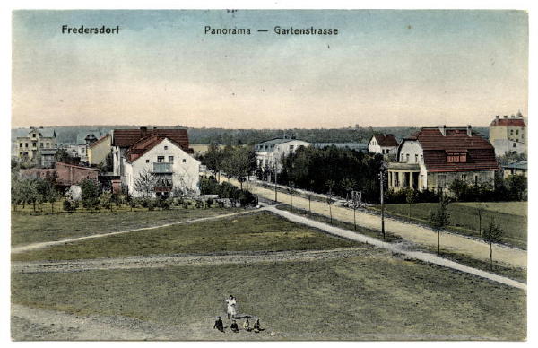 Gartenstrae au einer Ansichtskarte, die 1918 verschickt wurde